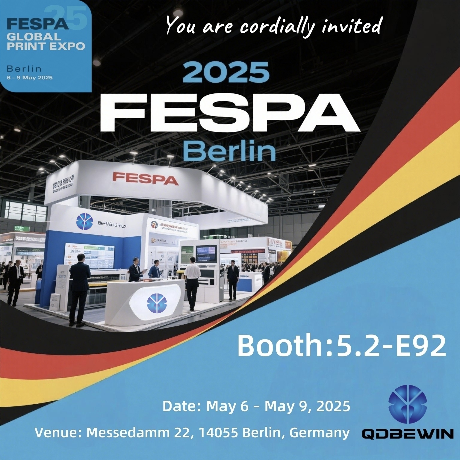 „Qingdao“ laimėkite, kad parodytumėte „FESPA 2025“ Berlyne-Booth 5.2-E92